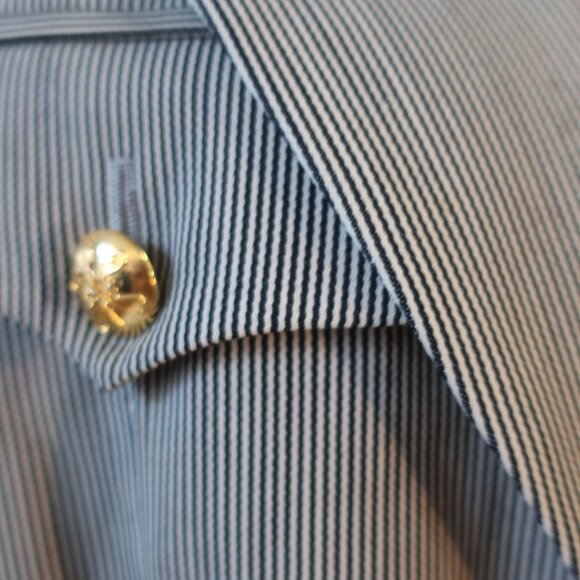 Escada Margaretha Ley Bergdorf Goodman Black White Pinstriped Pantsuit 38 US/M - Picture 4 of 16